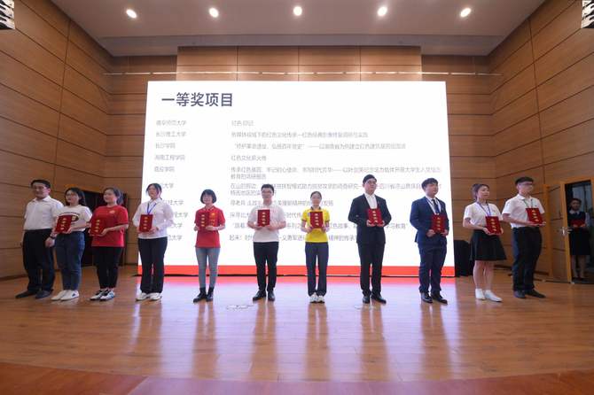 贝博艾弗森代言体育官网项目组李诗华同学（右四）上台领奖